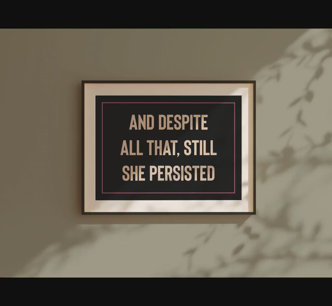 Customizable Still She Persisted Print Poster ONLY, Protest Art, Feminism Wall Decor, Social Justice Poster, Activism Art, Gender Equality