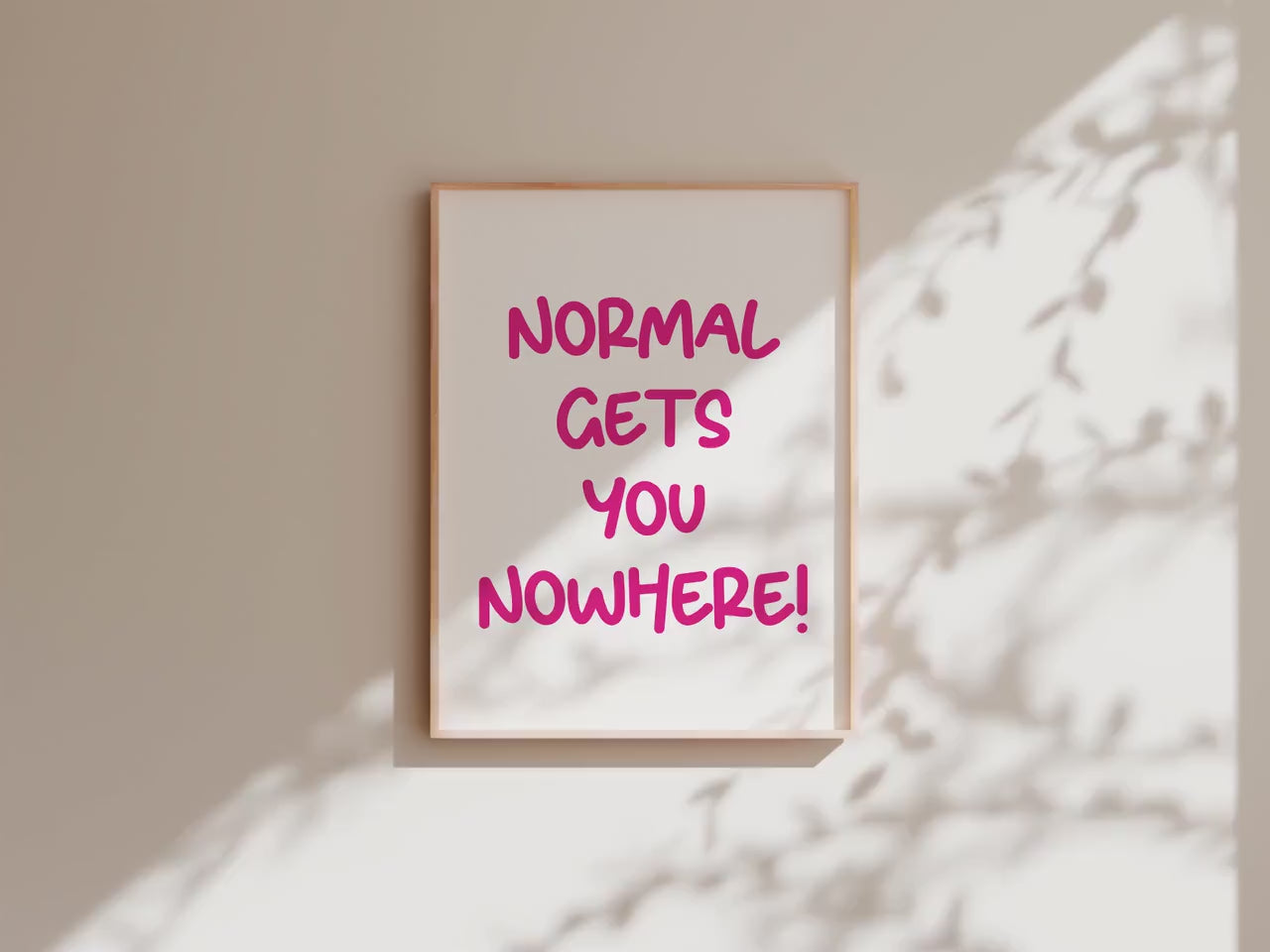 Customizable Normal gets you nowhere | Art Print Poster ONLY | Office Art | Wall Decor | Funny Motivational Poster