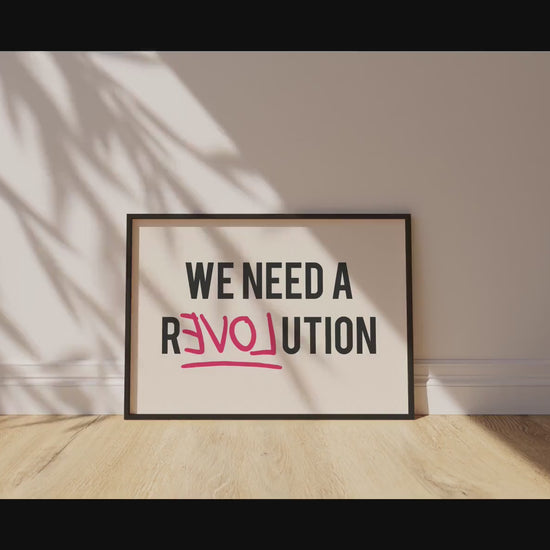 Customizable We Need A reEVOLution Print Poster ONLY, Protest Art, Feminist Wall Decor, Social Justice Poster, Activism Art, Custom Colours